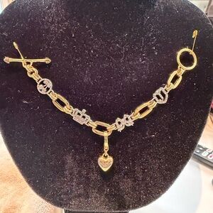 Juicy Couture RETIRED Princess Heart charm bracelet